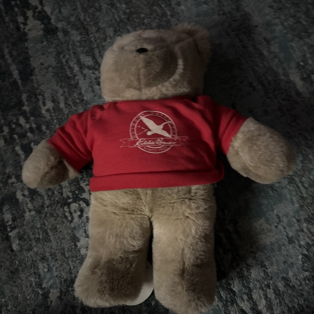Vintage 1985 Eddie Bauer teddy bear with sweatshirt 22"